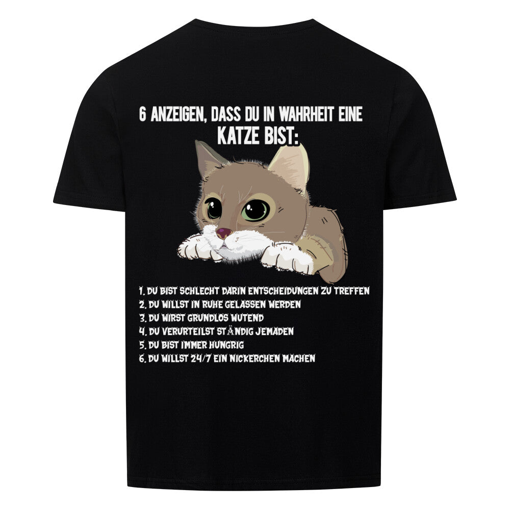 6 Anzeichen dass du in Wahrheit eine Katze bist. | Geschenk Tshirt - Feli & Wuff