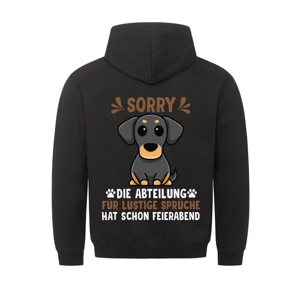Abteilung für lustige Sprüche hat Feierabend | Geschenk Hoodie | Hund, Vierpfoten - Feli & Wuff