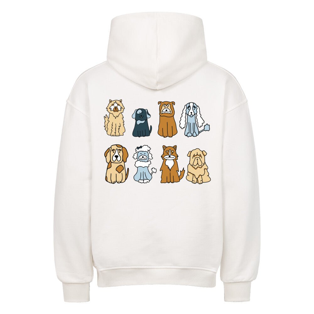 Acht Hunde | Oversized Hoodie Geschenk VierPfoten - Feli & Wuff