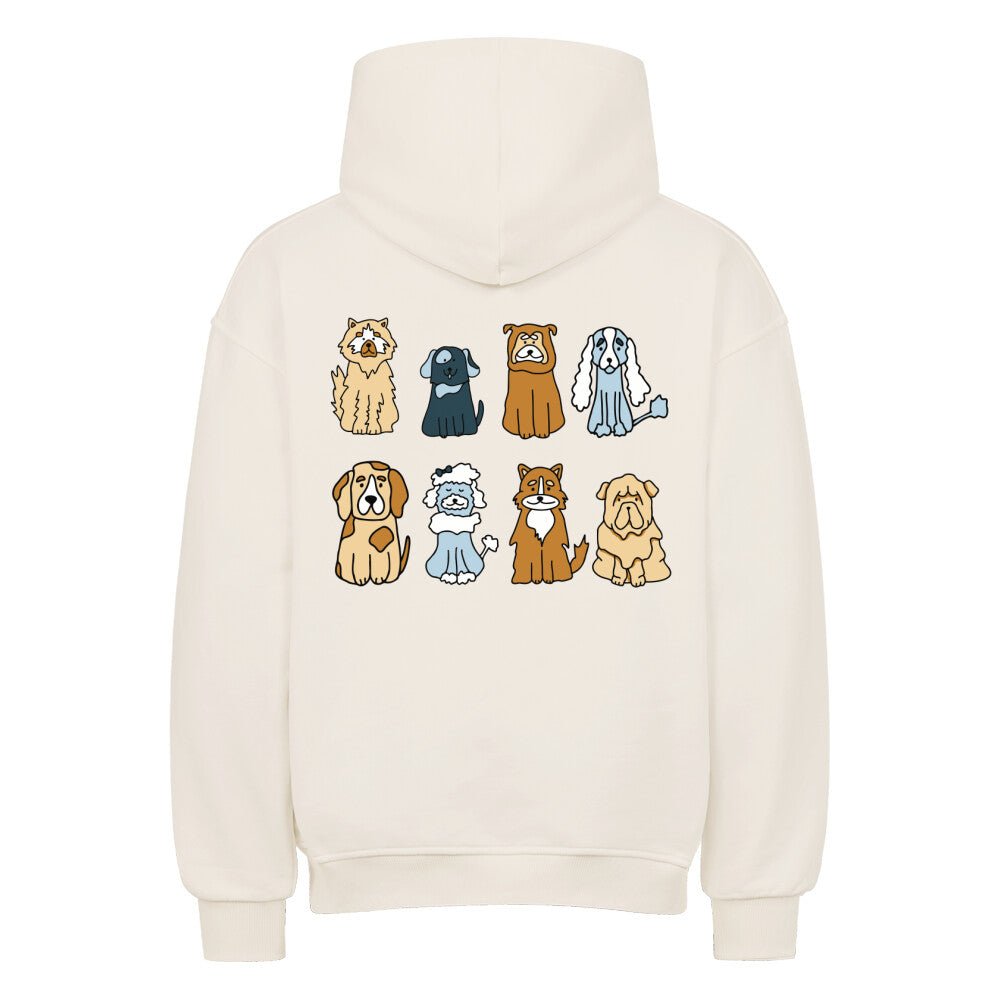 Acht Hunde | Oversized Hoodie Geschenk VierPfoten - Feli & Wuff