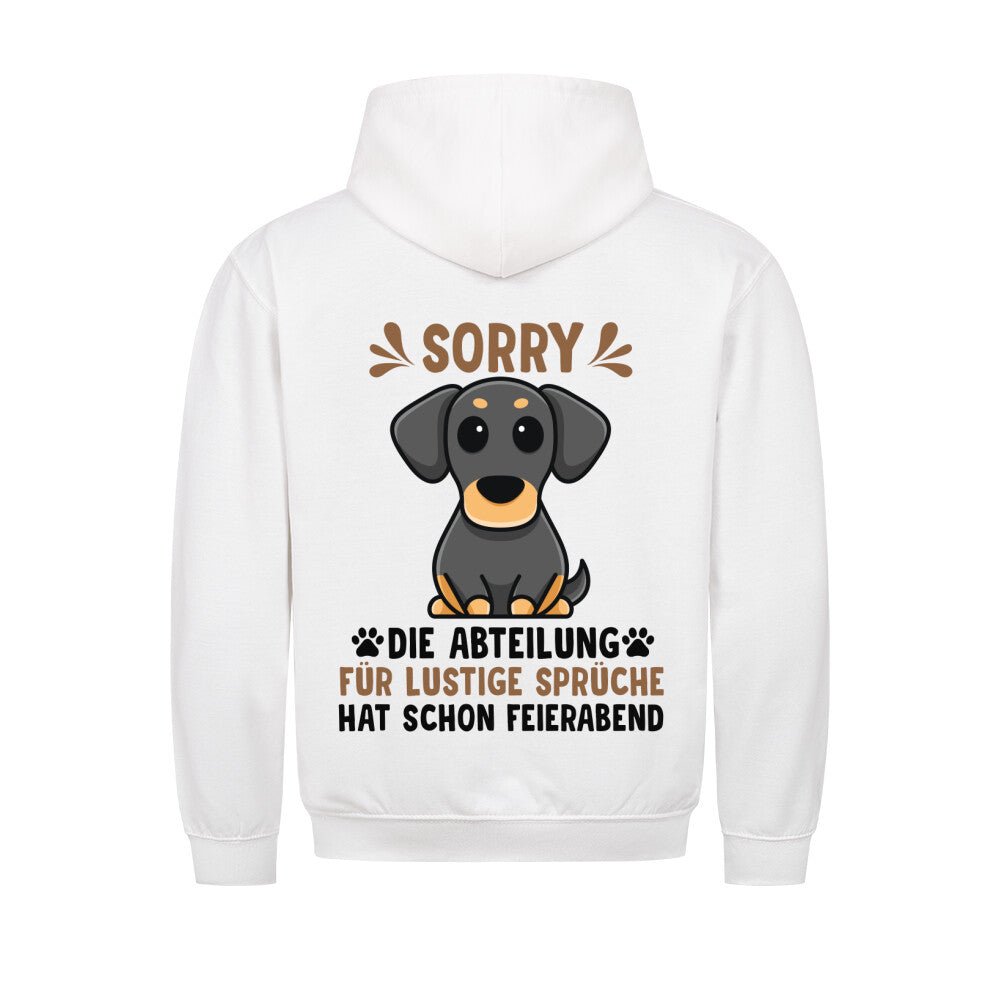 Abteilung für lustige Sprüche hat Feierabend | Geschenk Hoodie | Hund, Vierpfoten - Feli & Wuff