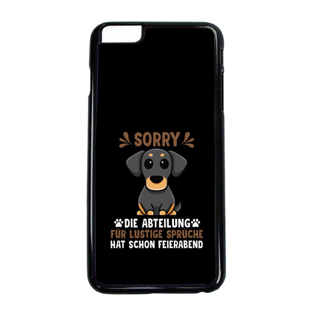 Abteilung für lustige Sprüche hat Feierabend | Geschenk iPhone Hülle | Hund, Vierpfoten - Feli & Wuff