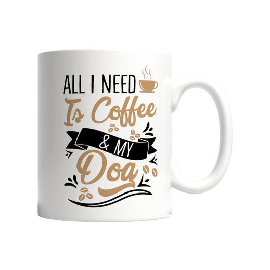 All i need is Coffee & my Dog | Tasse Geschenk VierPfoten - Feli & Wuff